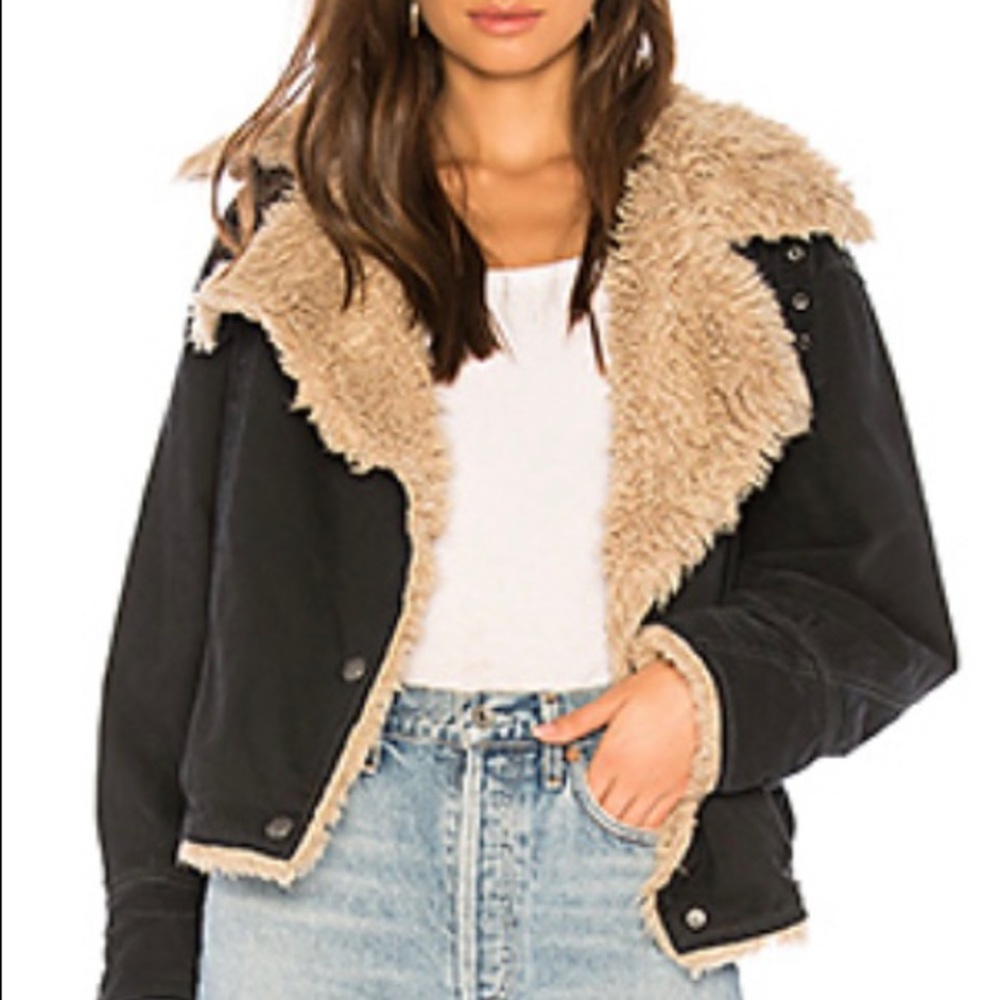 FREE PEOPLE Owen Faux Fur Sherpa Jacket